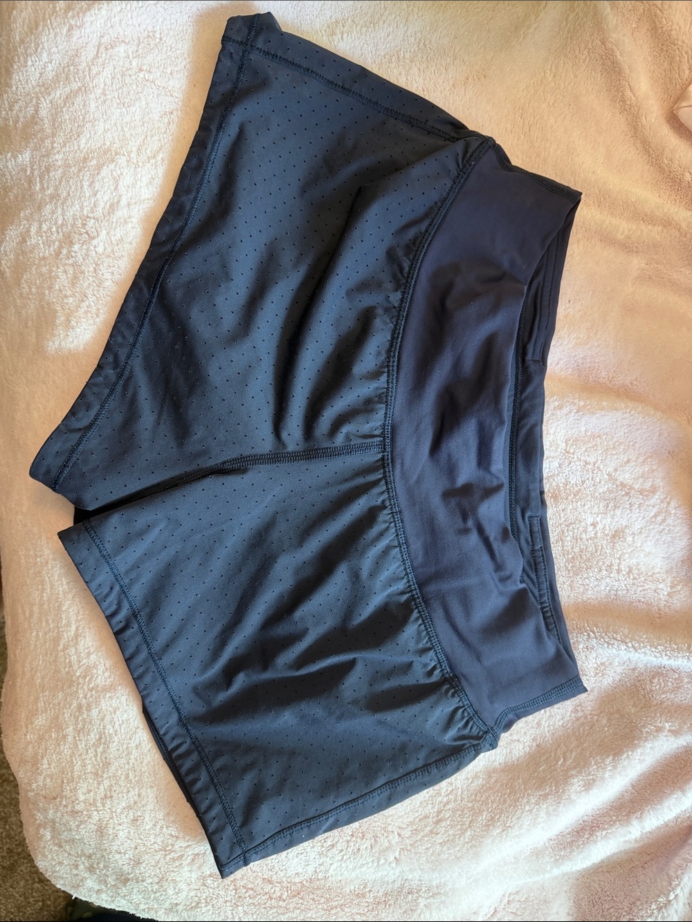 lululemon athletica navy Perforated Running Shorts
